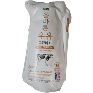 올바른 우유 그란데, 8개, 250ml