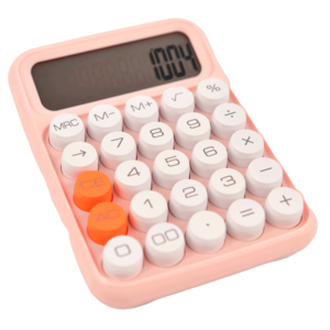 프라홈 레트로 기계식 소형 전자 계산기 키보드 키캡 청축, 단색 세로형 핑크