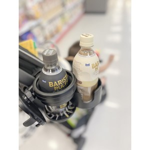 아가츄 3 in 1 유모차컵홀더 이중락 더블락 컵홀더 2구 스마트폰 바라보기 거치대 유모차 개모차 멀티 호환, 1개, 더블락 블랙 1+1