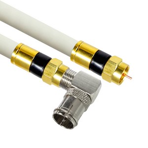 마하링크 국산 골드 고급형 RF 안테나 화이트 5C 꺾임 동축 수제작 케이블 50M, MLZ-GRLW500(50m)