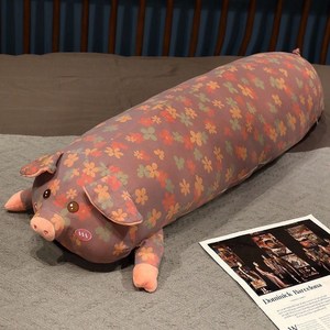 POMTOR 돼지돼지인형 귀여운 베개 롱쿠션 생일 선물 바디필로우, W03핑크