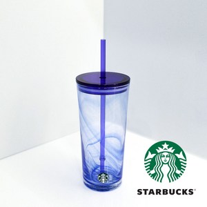2020 캐나다 스타벅스 블루마블 투명 글라스 콜드컵 473ml, 일반 뽁뽁이 포장, 1개