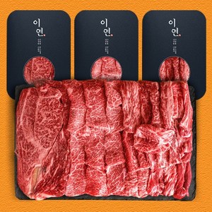 이연한우 마장동 1등급 구이용 한우 선물 세트, 봄세트A (불고기+불고기+국거리) 600g, 1세트