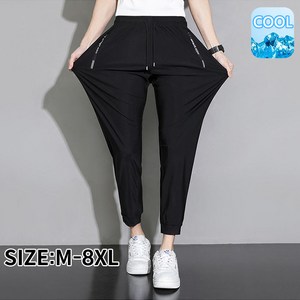 남성 빅사이즈 여름 쿨링 바지 스판 트레이닝 아이스 팬츠 인어미남 Cool trousers