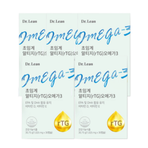 닥터린 초임계 추출 알티지(rTG)오메가3 30캡슐, 30정, 5개