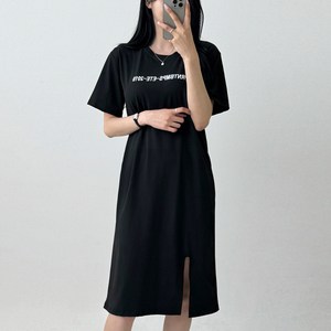 라인엘 여성 여름 슬림라인 반팔 롱원피스 루즈핏