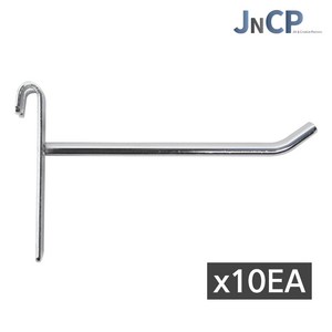 JNCP 휀스망 일선후크 10EA 후크 고리 악세사리 걸이 진열 메쉬망 네트망 철망, 크롬(10cm)x10EA, 10개