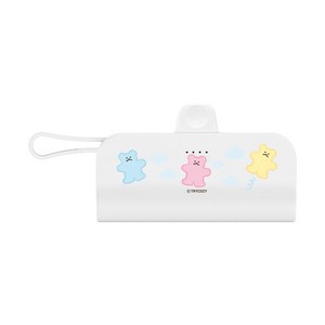 트라이코지 구미베어 도킹형 미니 보조배터리 5000mAh, 구미베어_스카이, 8핀