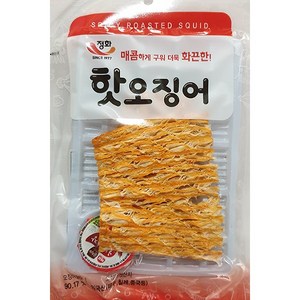 포항마트 정화식품 오징어 5종세트등 13종중 선택1 / 해오징어 맥반석 핫 오징어 숯불다리구이 맥반석통 불고기통 허니버터 숯불구이통 전기구이진미, 3번핫오징어5봉, 5개