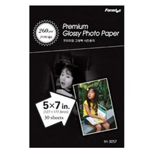 폼텍 프리미엄 포토용지(인화지) IH-3057 5x7 260g 30Sheets, 상세페이지 참조