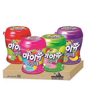 크라운 마이쮸 자일리톨 110g 4입(포도 +사과+딸기+복숭아), 1세트