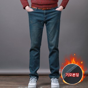 스댕클럽 남성용 겨울 기모 본딩 슬림핏 스판 청바지 SBJ0210
