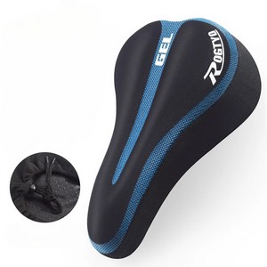 밀리센치 롱라이딩 자전거 안장 커버 젤 쿠션, 블루, 1개