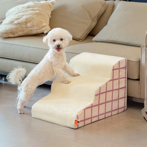 카무라라 강아지 물결계단 논슬립 애견 펫스텝, 3단, 퍼플, 1개