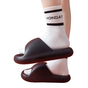 커몽커몽 여성 발편한 푹신한 커플 사무실 4cm 슬리퍼