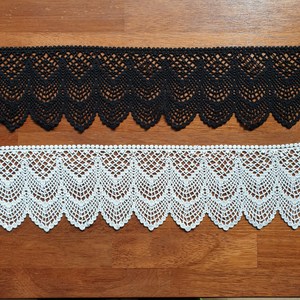 눈꽃레이스 레이스 | 13cm x 90cm / 면케미칼레이스 / 의류 부자재 / 리폼 / 레이스 / 수예, 1개, 화이트