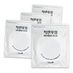 착한포장 원형 물걸레 청소포 다양한 사이즈 국내생산 교체용 습식 사이즈 택1 210mm, 4개