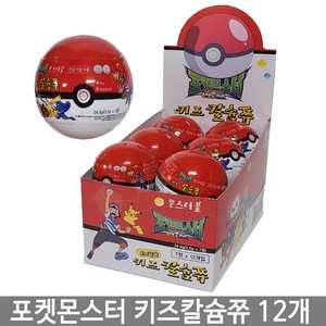 포켓몬스터볼 키즈칼슘쮸 7정X12개 / 초코칼슘, 7정, 12개