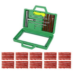한수위 타이어 펑크 수리 키트 올인원 + 씰 50개 빵꾸 보수 관리, 단일, 혼합색상