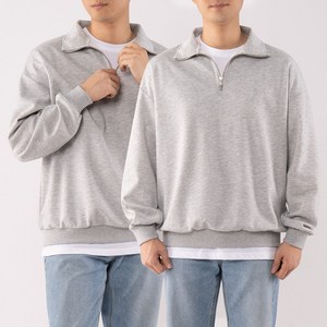 팀스핏 남성용 하프 집업 맨투맨 티셔츠