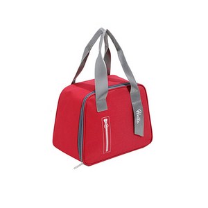 젠비타 보냉 보온 아이스 미니 도시락가방 백, 레드그레이