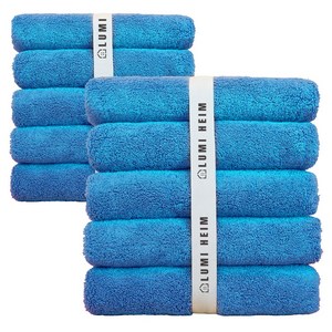 루미하임 호텔수건 프리미엄 고급수건 200g 40수 코마사, 마이애미블루, 10개