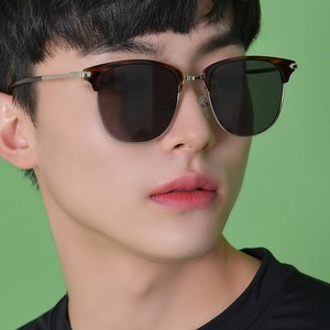 헤링본 남자 여자 반뿔테 선글라스 패션 메탈 스퀘어 자외선차단 GD208