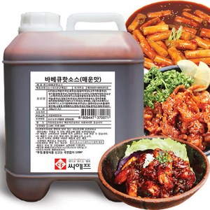 쿡팩토리 (씨에프) 바베큐 핫소스 매운맛 (대용량10kg ) 닭도리탕 닭가슴살 만능 소스, 10kg, 1개