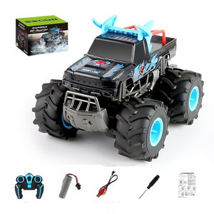 JJRC RC카 수륙양용 고속 오프로드카 등반 사륜구동 장시간 항속, 푸른 색, 1개