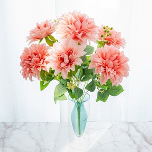 할메이드 생화같은 다알리아 조화 꽃 hf10 달리아 1p, hf10 달리아 1p 연핑크, 1개