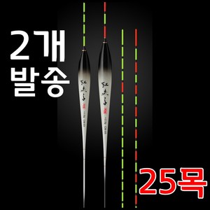 선수용 25목 1+1 1세트 저부력 민물낚시찌 붕어 잉어 중층 내림찌 낚시채비 나노찌, CM-02