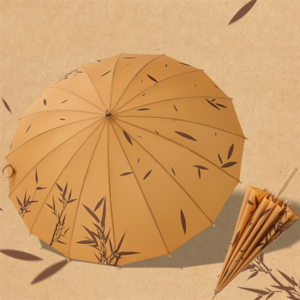 Regn 대나무살 레트로 대나무 장우산 일본 전통 원목우산 대형
