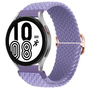 스페이스쉴드 갤럭시워치4 40mm 호환 버클형브레이드 솔로루프 나일론 스트랩 밴드 20mm 17color 3+1, 라벤더