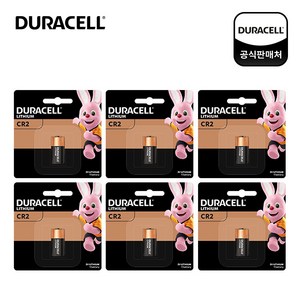 듀라셀 리튬건전지 CR2, 1개입, 6개