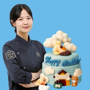 견우재 강아지 케이크 수제 생일 간식, 1개, 700g, 구름 케이크