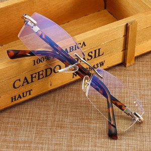 남성 여성 중년 안경테 안티 블루라이트 안경 무테 호피