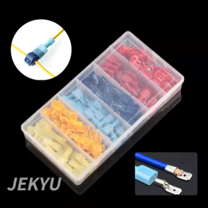 JEKYU T형 무탈피 커넥터 120pcs 케이블작업 전선 배선 연결 압착슬리브 스카치락, 1개
