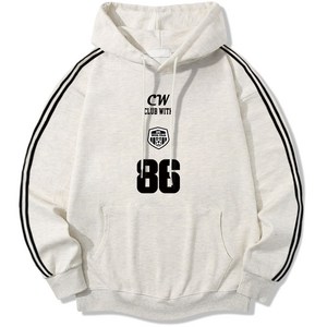 일루소 기모 소매 투라인 위드86 후드티