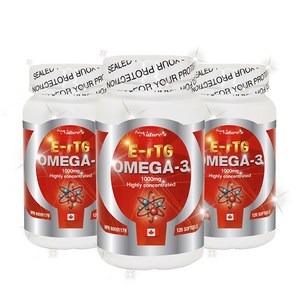 PNC 알티지 오메가3 초임계 식물성캡슐 rTG omega3 1000mg x 120캡슐 3병, 3개