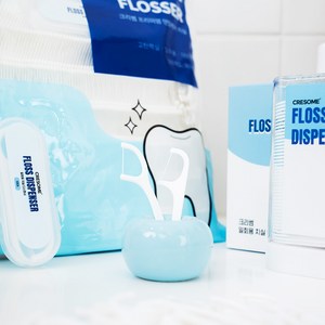 크리썸 치실 휴대용 대용량 일회용 튼튼한 400d 치실, 1세트, 100개입, 8cm