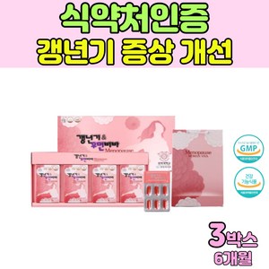 식약처인증 여성갱년기 여성 갱년기 식은땀 무력감 회화나무열매추출물 보라지종자유 석류농축분말 저분자피쉬콜라겐 산삼배양근분말 로즈힙분말 중년여성 영양제, 120캡슐, 3박스