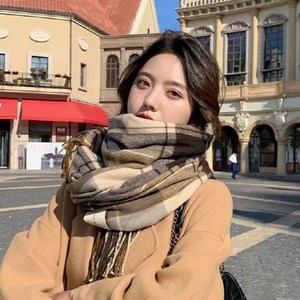 망고냥 스위트 잉글리시 롱 체크 목도리 머플러