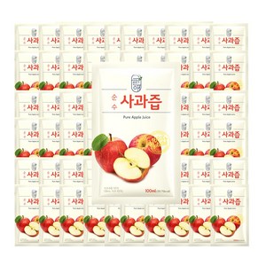 그린애 NFC착즙 사과100% 순수 사과즙 100ml 30팩 1+1 총 60팩 선물세트, 60개