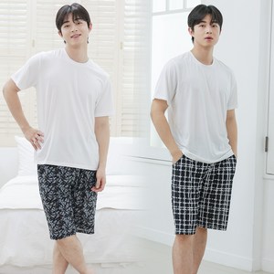 예스플러스_시원한_남성 냉감5부 바지 2매