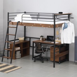 베로니카 침대 모음 벙커/책상/이층 높이조절 분리형 1석3조, 베로니카 책상 침대, 블랙