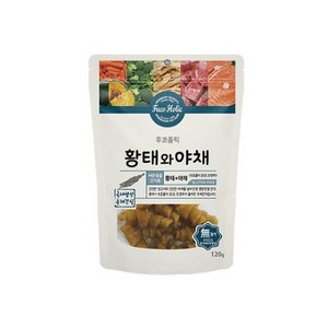 후코홀릭 강아지 간식 120g, 황태 + 야채 혼합맛, 1개