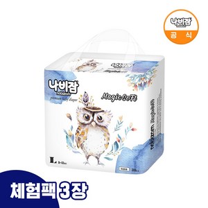 [체험팩] 나비잠 기저귀 매직소프트 팬티 3장 모음, 3매, 대형(L)