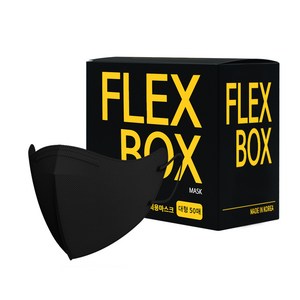 플렉스박스 새부리형 블랙 마스크 대형 MB필터 일회용 50매, 50매입, 1개