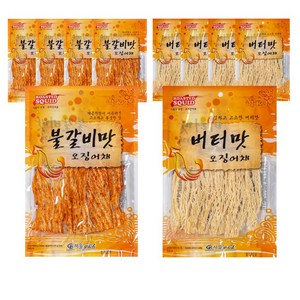 버터맛 오징어채 32g 5p + 불갈비맛 오징어채 32g 5p, 1세트