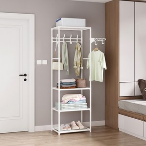 슈퍼인 다용도 시스템행거 이동식 튼튼한 하단 3단 수납 걸이, 화이트